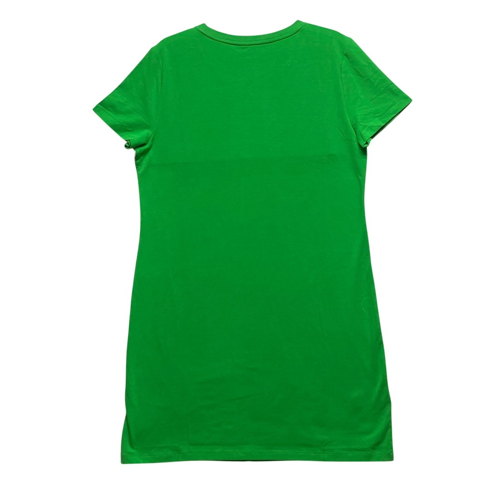 Tommy Hilfiger Womens Green Logo Stripe T-Shirt Mini Dress L New - Picture 5 of 6